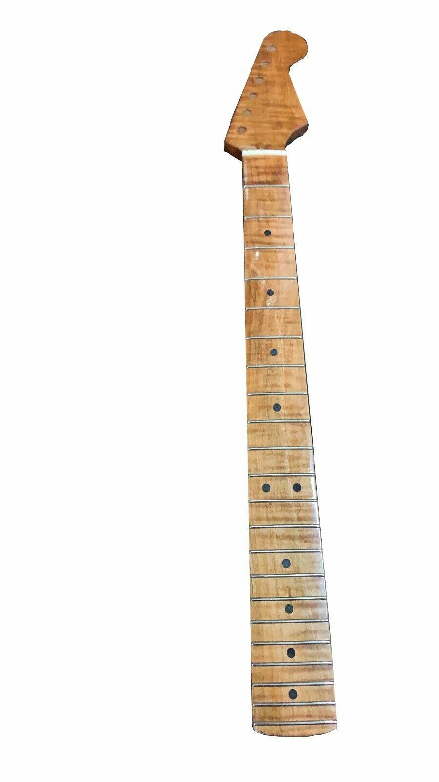 22 FRET V shape electric One Pc flame maple guitar neck dark color ...