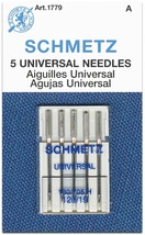 Schmetz Universal Regular Point Machine Needles-Size 120/19 5/Pkg - $7.52