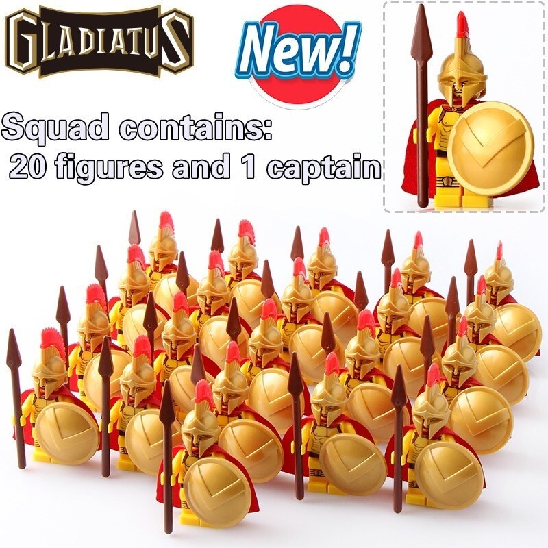 21pcs/set The 300 Spartans & King Leonidas Spartan Army Warriors Lego ...