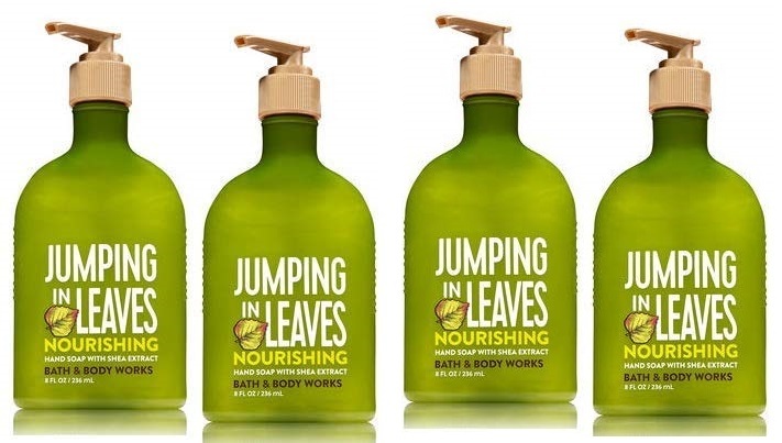 Bath & Body Works Jumping In Leaves Nourishing Hand Soap 8 fl oz x4