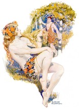 American Pinups: Snappy Stories - Blonde Girl in Flowers - Valentine - 1924 - $12.82+
