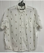 Falls creek mens shirt button front short sleeve xxl white hawaii girls ( - $13.20