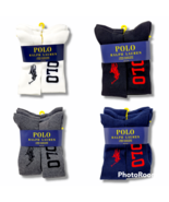 Polo Ralph Lauren Sport Crew Sock 6-Pack White Black Grey Navy BIG PONY ... - $23.99