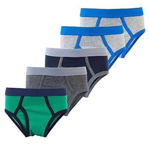 B.GKAKA Little Boys 5 Pack Briefs Solid Color Kids Underwear - Underwear