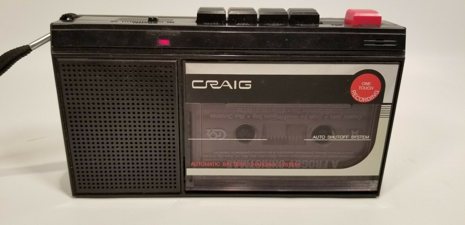 Vintage Craig Model J110A Handheld Portable Cassette Recorder Player