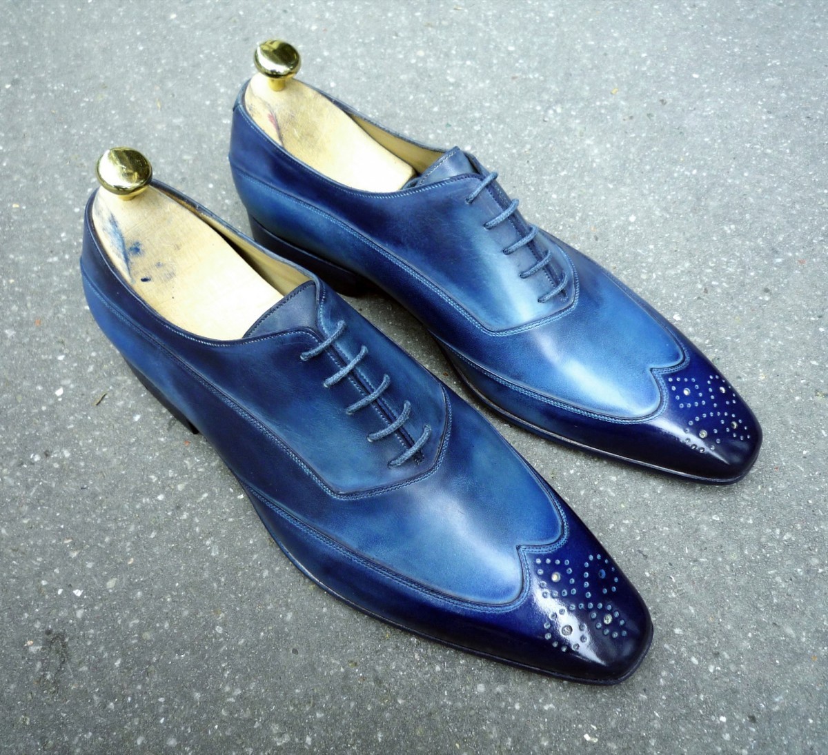 mens blue prom shoes