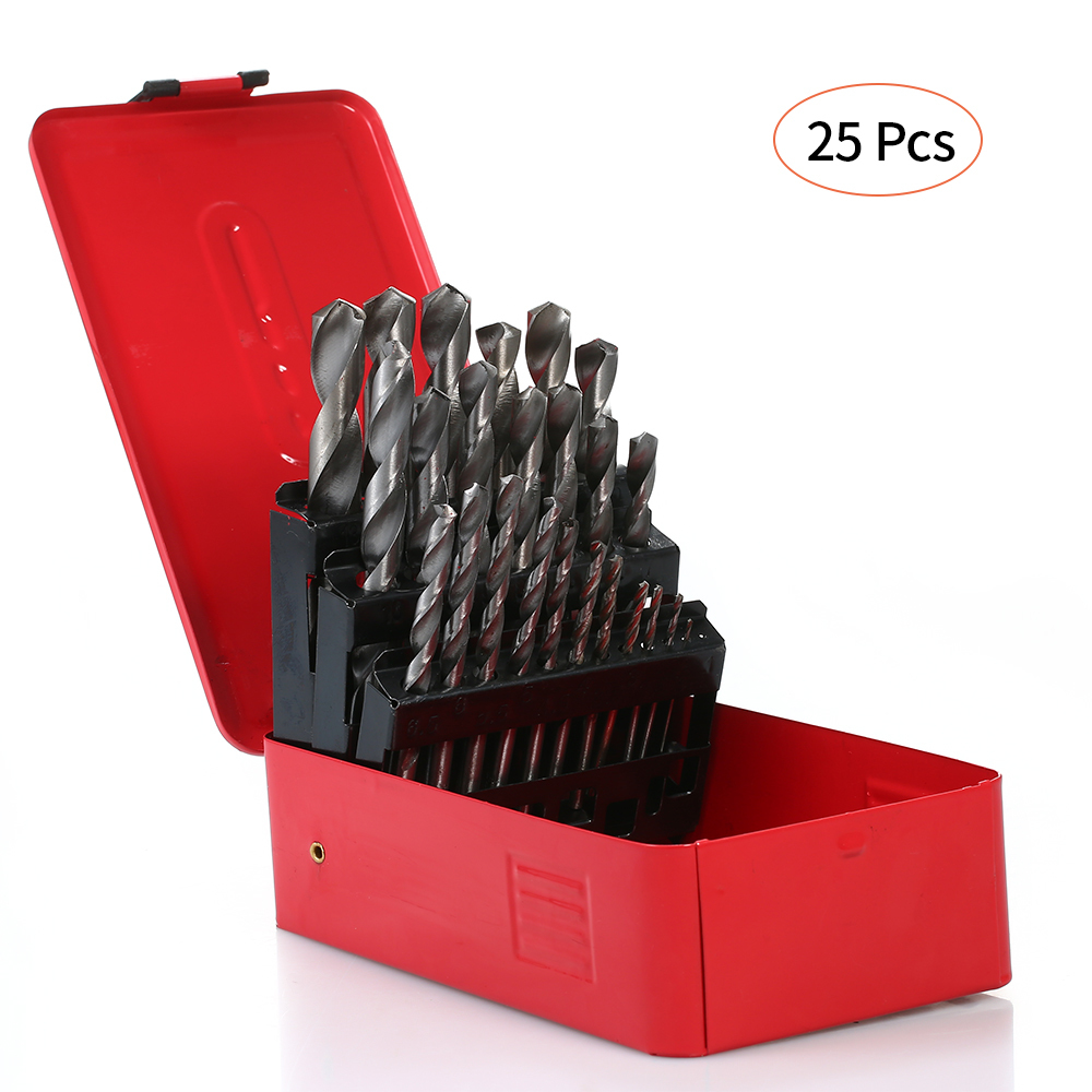 25pcs 1.0 13mm Twist Drill Bit Set Good Quality HSS Twist Drill Bit Set