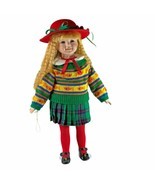 Kingstate Doll crafter Joy 18&quot; Porcelain Doll w/ Plaid Skirt &amp; Red Hat V... - $59.39