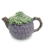 Portugal Pottery Purple Grape Teapot Embossed Jay Willfred Andrea by Sadek - $17.86