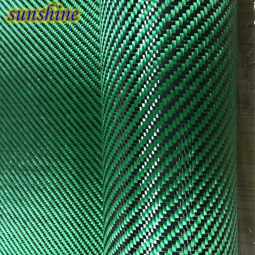 Green Carbon Aramid Fiber Hybrid Fabric Cloth 3K Carbon Fiber Green Aramid hq Other Business