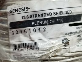 Honeywell Genesis 3216 18/6C Plenum Shielded Security/Control Cable White /50ft - $44.54