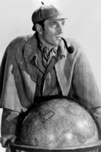 Basil Rathbone in Sherlock Holmes Faces Death Posing by World Globe in Deer Stal - $23.99