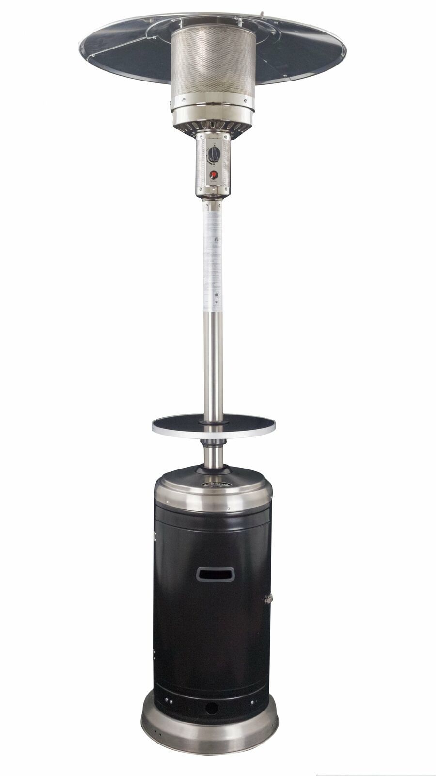 Hiland Propane AZ Patio Heater w Table Black Stainless Steel 48000 BTU