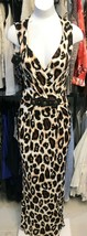 BLUMARINE CRUISE / ITALY Leopard Print Sleeveless Sheath Dress Sz 42 - $277.09