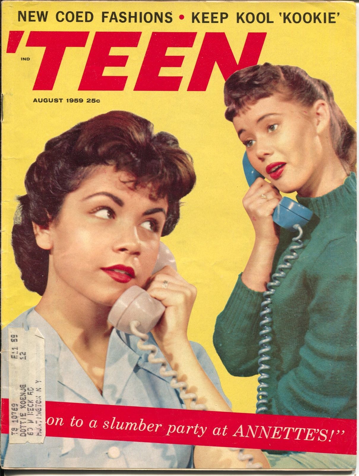 Primary image for 'Teen 8/1959-Annette-Fabian-Edd Byrnes-Cool Cat-Jack O'Brien-VG/FN