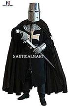 NauticalMart Crusader Knight's Cape Armor Surcoat Crusade Helmet 