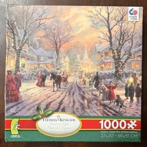 Thomas Kinkade Victorian Christmas Carol Winter Snow Sleigh 1000Pc Jigsaw Puzzle - $14.36
