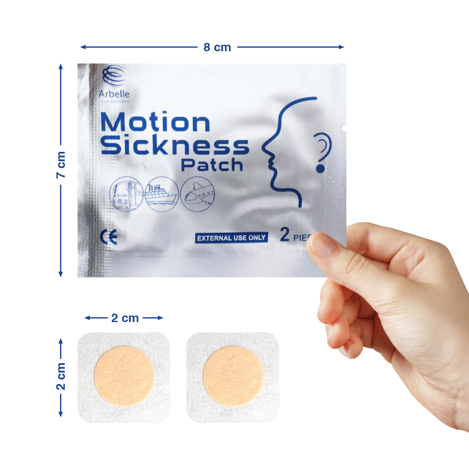 Motion Sickness Patch 24 Pack Works To Relieve Vomiting Nausea   MS Patch Image3 