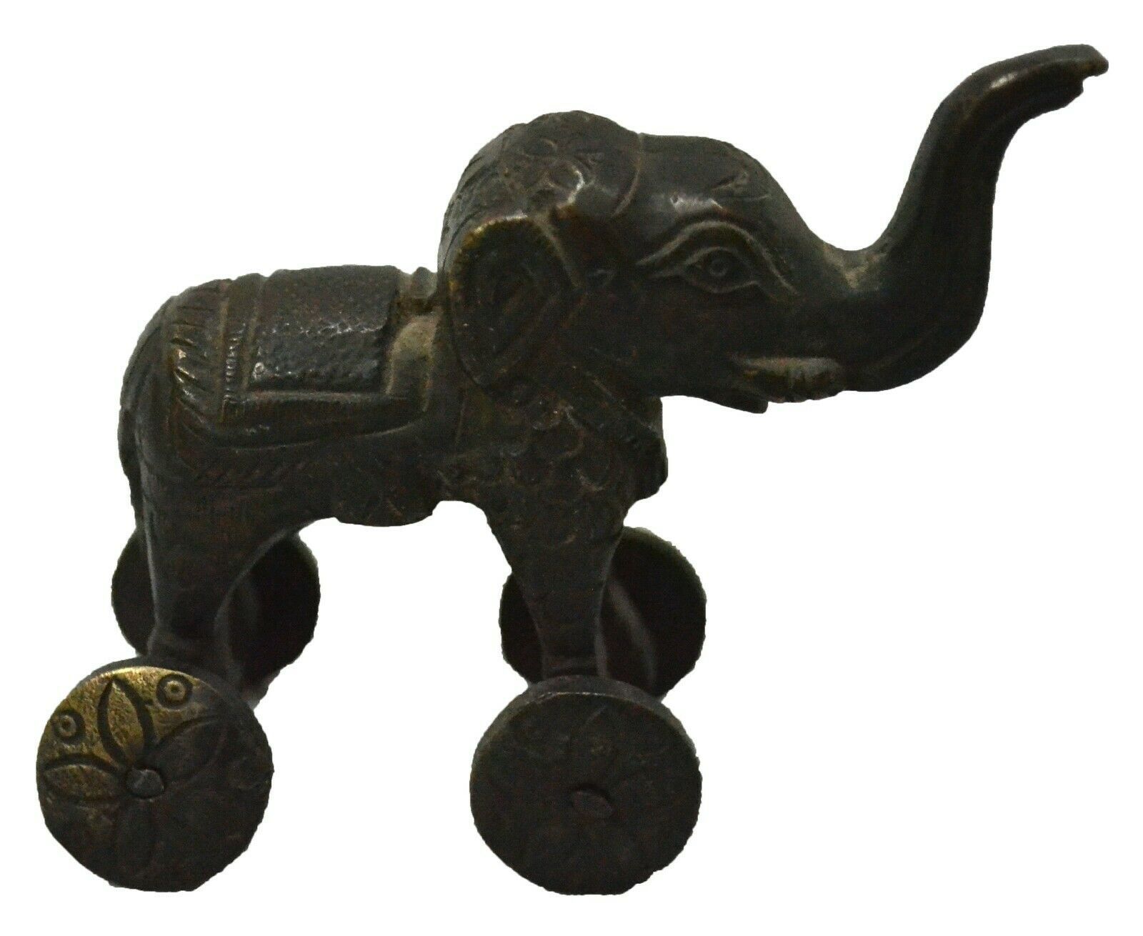 1910 stuffed elephant on wheels