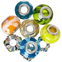 Darice Mix And Mingle Glass Lined Metal Beads, Summer Mix - $14.99