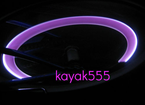 2 X NEON LED VALVE STEM BIKE//CAR RIMS WHEEL LIGHTS ATV SCOOTER MOTORCYCLE ETC...