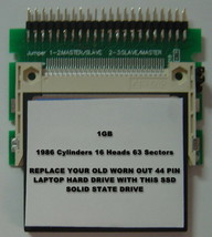 Replace IBM DBOA-2528 with this SSD 1GB 2.5" 44 PIN IDE SSD Card image 1