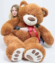 5 Foot Very Big Brown Teddy Bear Soft, 5 Feet Tall Giant Stuffed Animal Bear New - $156.20