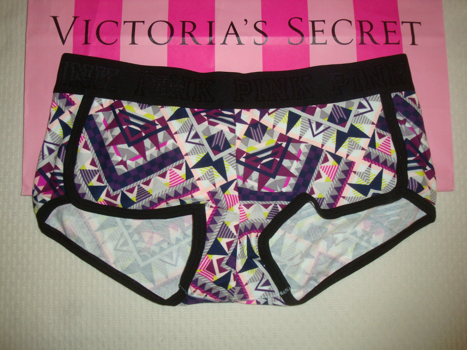 NEW VICTORIA/'S SECRET PINK LOGO CHEEKSTER PANTY PINEAPPLE PRINT SIZE L