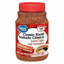 Great Value Classic Roast Coffee Medium Instant 12OZ - $9.83