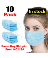 10 PCS Face Mask Medical Surgical Dental Disposable 3-Ply Earloop Mouth ... - $9.79