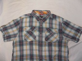 The north Face Men Shirt Button Up Down Short Sleeve Cotton Modal Blend XL Nice! - $19.75