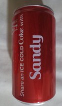 Coca Cola Share a Coke with Sandy 7.5 oz aluminum  Can  emptied from bottom - $4.46