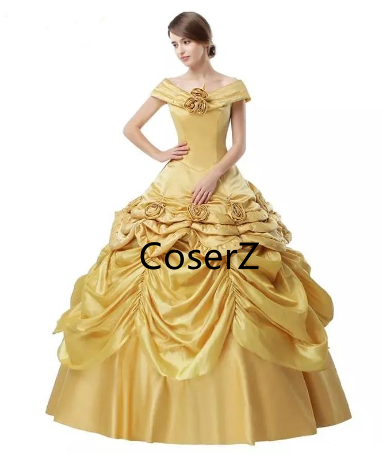 Custom Princess Belle Dress Off the Shoulders Ball Gown Quinceanera ...