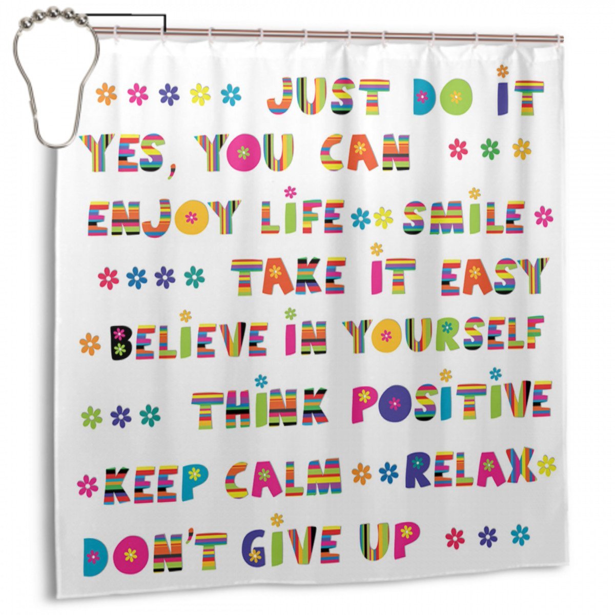 Motivational Slogans Shower Curtain Shower Curtains
