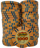 WELCOME Las Vegas Poker Chips Denomination Value 1000 - set of 50 orange chips - £16.49 GBP