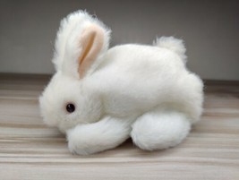 Folktails Bunny Rabbit Hand Puppet Plush White Folkmanis 7" Stuffed Animal P1 - $9.95