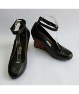 Tsubo Womens Shoes Wedge Heels Ankle Strap Black Size 7.5 - $49.45