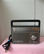 Vintage GENERAL ELECTIC AM-FM Portable Radio Model #7-2825G 2 Way Power ... - $24.24
