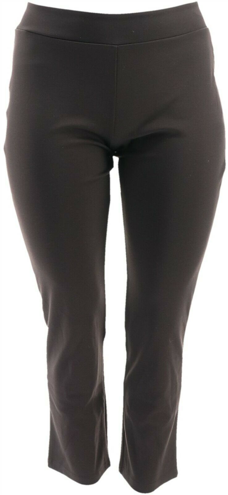 Women with Control Ponte di Roma Slim Leg Pants Chocolate PXXS NEW A258877