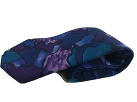 Classic Collection By Van Heusen Tie PURPLE Blue Swirl Abstract Mens Nec... - $10.34