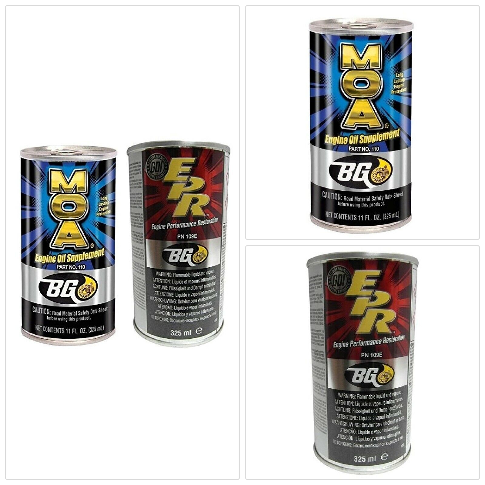 Bg Products MOA EPR Motor Oil Additive Lubrication Supplement Engine