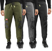 Men's Casual Cargo Pocket Pants Gym Workout Athletic Sport Drawstring Joggers