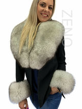Natural Fox Fur Collar 47' (120cm) Saga Furs Shawl Tails / Wristbands / Headband image 8