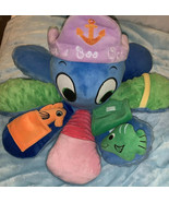 Lakeshore Peek A Boo Octopus Plush Blue 17&quot; Stuffed Animal Baby Rattle 2... - $11.23