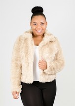 Chic Ladies Faux Fur Short Jacket, Work or Play, Black, Cream,  Angeleno... - $44.99