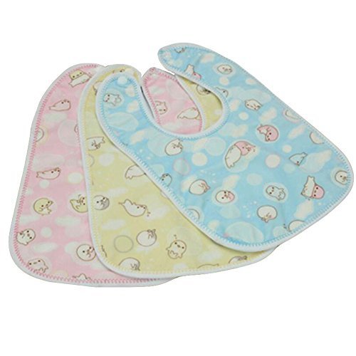 Set of One Baby Boy Girls Painting/Eating Velvety Bibs Random Color -A497