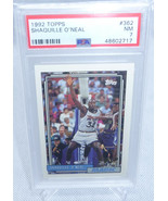 1992 Topps Shaquille Oneal Rookie Card #362 PSA Graded NM 7 ORLANDO MAGI... - $14.84