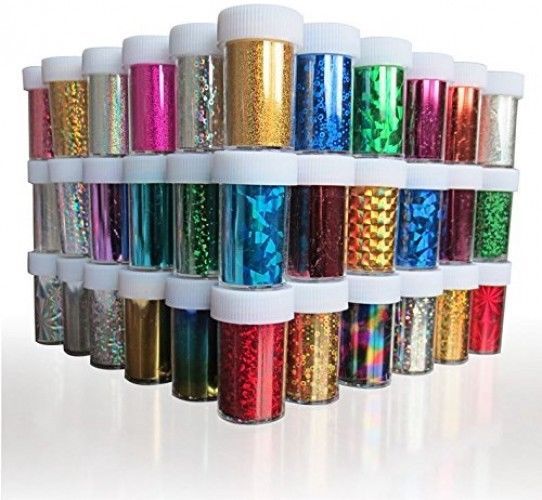 XICHEN®Starry Sky Stars Nail Art Stickers Tips Wraps Foil Transfer Adhesive 24