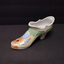 Miniature Lusterware Shoe Planter, Vintage Made in Japan, Ceramic Colorful Pump image 3