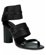 NEW DONALD PLINER 6 shoes sandals black leather elastic heels designer ankle  - $96.03